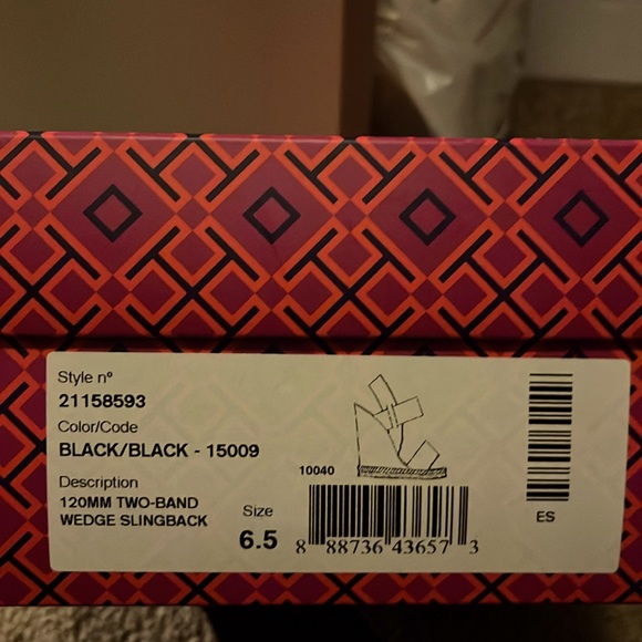 Tory Burch Black Slingback wedge - Picture 2 of 9